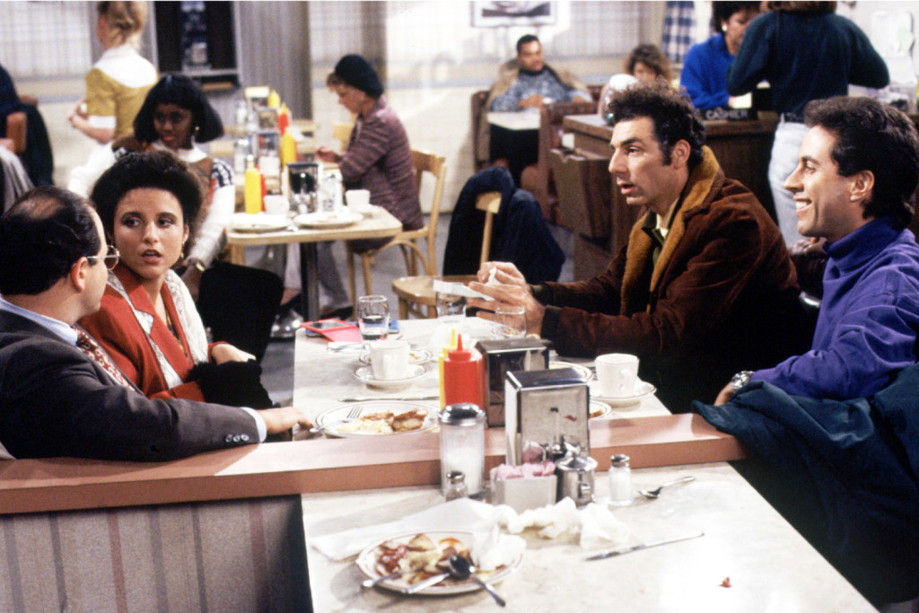 SEINFELD, Jason Alexander, Julia Louis-Dreyfus, Michael Richards, Jerry Seinfeld. Ep. 'The Subway' a